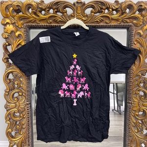 SOL’S Women's T-shirt Regent Pink Poodle Christmas Tree (M)
